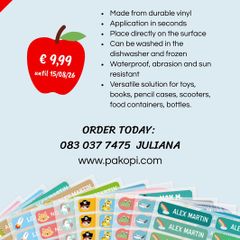 Back to school label