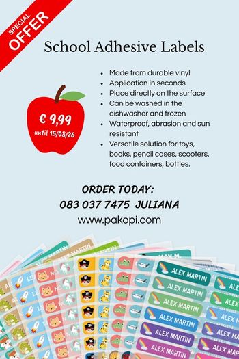 Back to school label