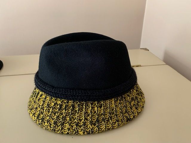 Bernstock Spiers Black and Yellow Wool Hat