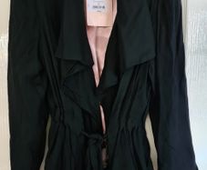 Missreal Womens Black Waterfall Tie Waist Jacket - Brand New!!!
