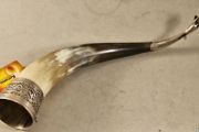 Antique silver horn decoration