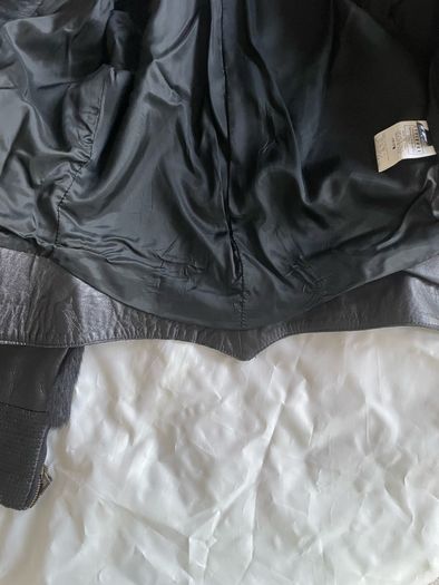 Versace jeans couture leather and fur jacket