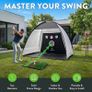 Golf Practice Net - Indoor & outdoor 10x7ft - XL Tri-Turf driving net and Mat, 5 Balls, 3 Rubber Tees, Carry Bag, Chipping net, golf nets for backyard driving Image 2