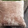 duck feather cushion with gold velvet cover Image 2
