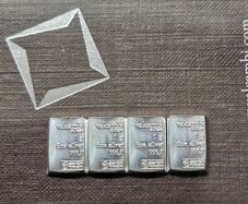 4 x 1 gram Silver Bar's (4 Grams) - Valcambi 999