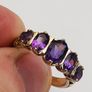9ct Yellow Gold Graduated Amethyst Ring Image 4