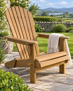 Adirondack  Sun Lounger Wood Weatherproof Foldable 160 kg Load