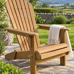Adirondack  Sun Lounger Wood Weatherproof Foldable 160 kg Load