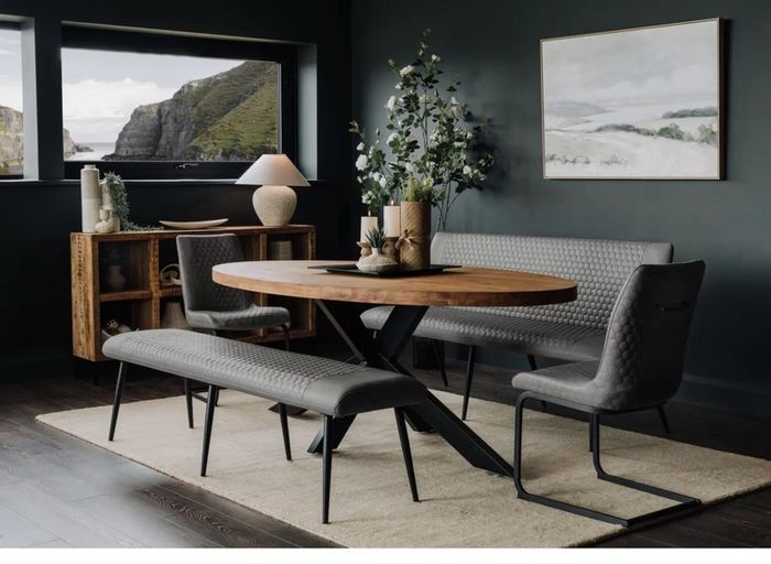 Brand New 200cm EZ Living Oval Oak Dining Table w