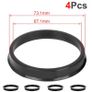 4pcs Black Car Plastic Wheel Hub Centric Rings Center Bore 73.1-67.1 Image 3