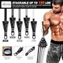 FREE EXPRESS SHIPPING Resistance Bands Set, 150lb 200lbs 250lbs Exercise Resistance Bands with Handles, 5 Tube Fitness Bands with Door Anchor, Handles, Portable Bag, Legs Ankle Straps for Muscle Training Image 6