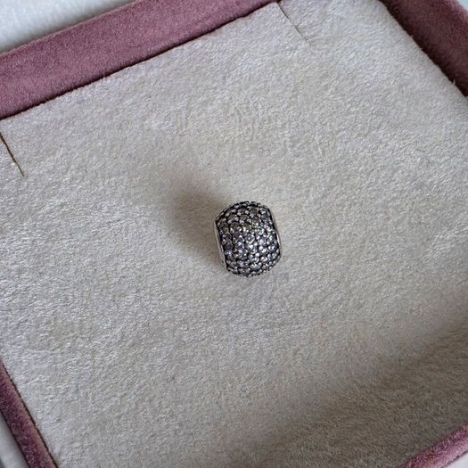 Pandora sparkly clear charm very good condition hallmarked