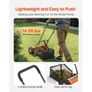 Push Reel Lawn Mower 40 cm, 5 Blades Manual Push Mower No Motor, 15-45 mm Adjustable Cutting Height, Walk-Behind Lawn Mowers with Grass Catcher Image 6