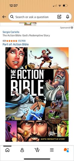 Perfect 1st Communion Keepsake The Action Bible Hardcover Comic for kids