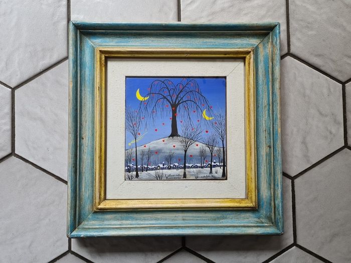 Small Picture Wall Painting Hand painted frame size 32cm x32cm