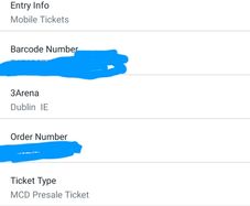2 Wolfe Tones Standing Tickets 3Arena Dublin