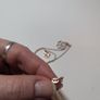 silver pendant with two shamrocks and two lil stones Image 2