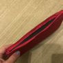 Handmade red  fabric purse Image 3