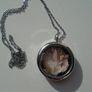 Pink Opal pendant, Floating locket, Jewellery, Gift. Necklace Image 4