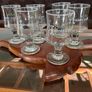 Vintage Retro Set of 6 Irish Coffee Shamrock Stemmed Glasses Image 3