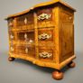 German Baroque Style Large Walnut Chest of Drawers Image 6