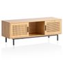 Modern 120cm Oak Effect TV Unit with Rattan Doors Image 5