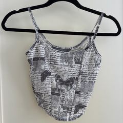 Black and white Primark crop top