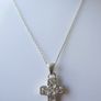 Vintage Sterling Silver 925 Cross Necklace / 1990s length 16" - 3,9g Image 4