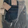 New! Youths teenager Mango Sam carrot blue denim jeans Euro 38 Image 4