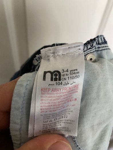 Blue girl's jeans 104 Mothercare