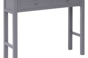 Console Table Grey 90x30x77 cm Wood