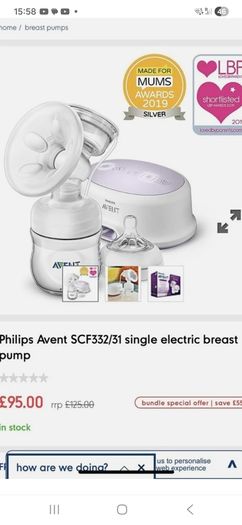 Avent Comfort automatic breast pump,single