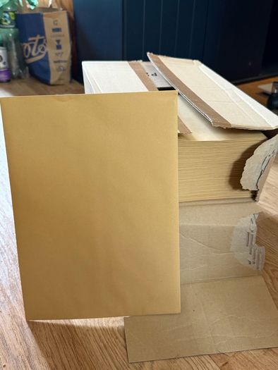 180 envelopes (boarded) A4