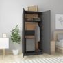 Wardrobe High Gloss Grey 80x52x180 cm Chipboard Image 7