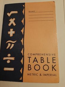 vintage school table book