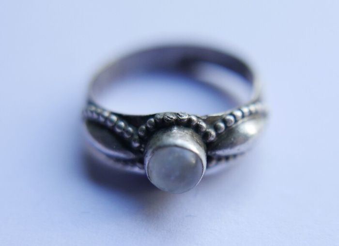 Vintage Sterling Silver 925 Moonstone Ring size L1/2 - 2,9g