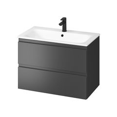 Vanity Unit Cersanit Moduo 80cm Anthracite (CABINET + WASHBASIN)