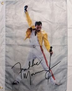 Freddie Mercury Queen music flag 3ft x 2ft.