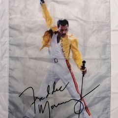 Freddie Mercury Queen music flag 3ft x 2ft.