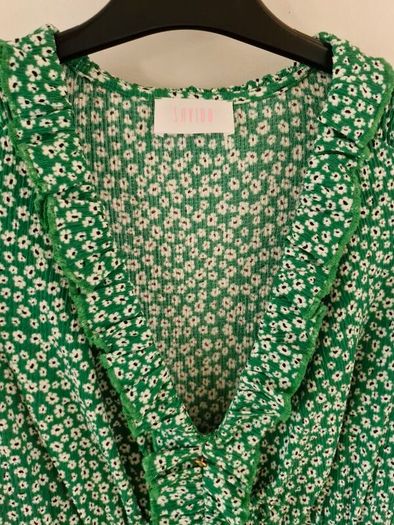 Green floral dress