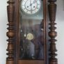Victorian Wall Pendulum Clock 27" x 14" (clocks work well, chimes on hour and half hour) Image 2