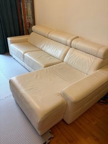 Cream Sofa Leather