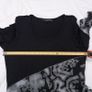 Mado Et Les Autres Vintage Black Grey Abstract Pattern Sheer Mesh Asymmetric Mini Dress 12UK/40EU Image 8