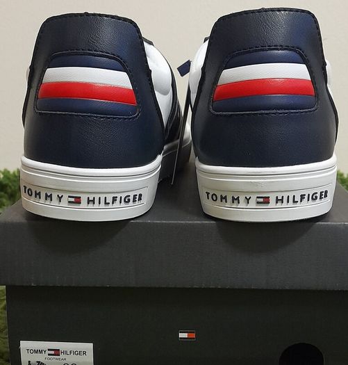 Tommy Hilfiger Unisex Leather Footwear low cut sneaker UK-7/EUR-41 Style:T3B4-30508-0744X007 blue/white-2024
