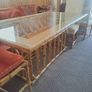 Bamboo Cane Dining Table and Chairs Image 2