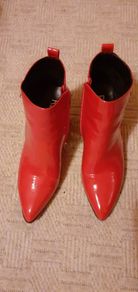 Red ankle boots size 6(small)