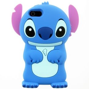 iphone5 3D Cartoon Stitch Soft Silicon Case Cover Blue
