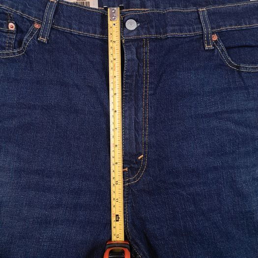 Levi's Dark Wash Indigo Navy Blue 511 Slim Straight Leg Jeans W42/L34