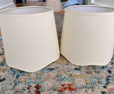Scallop lampshades x2