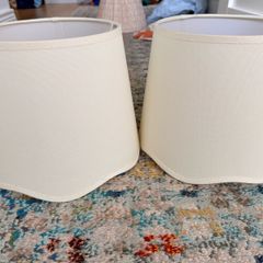Scallop lampshades x2